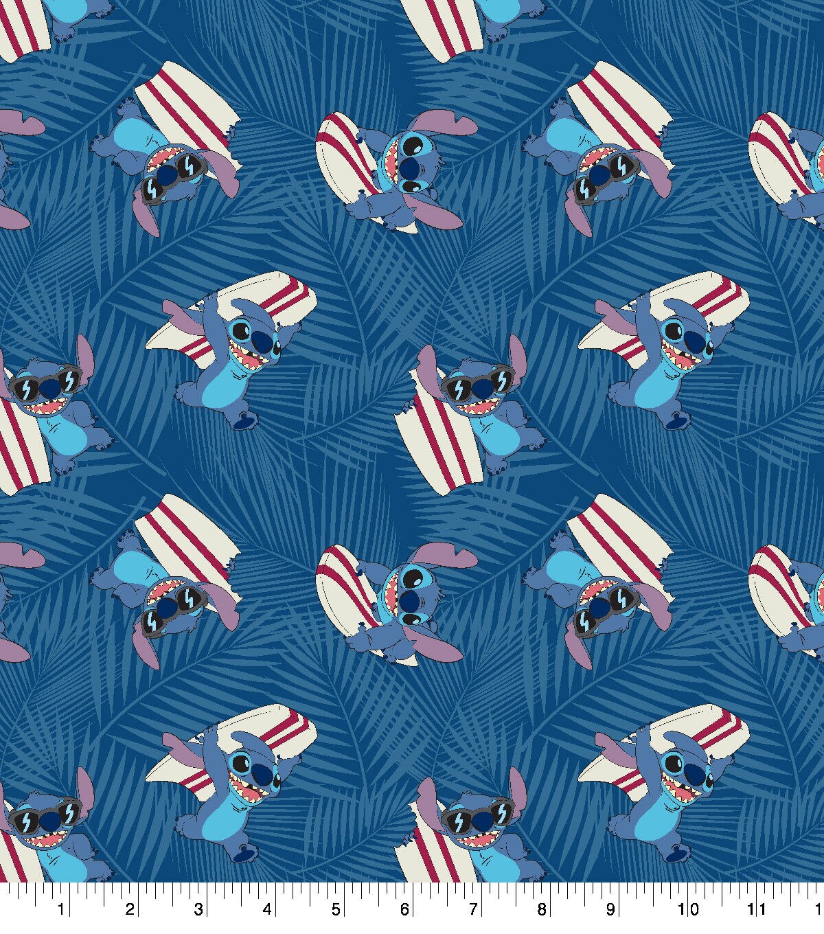 Disney Cotton Fabric Lilo & Stitch Surfer