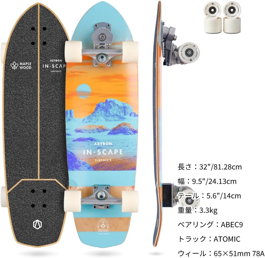 Astron AK-402 in Scape 32 Surf Skateboard