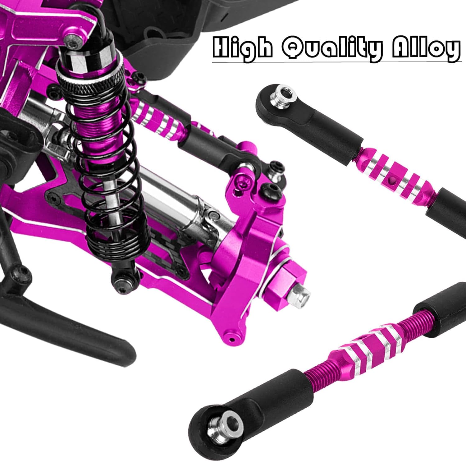 Upgrade Parts for 1/10 Granite/Senton 3S BLX Mega 550,Shocks&Gearbox&Arms&Caster Blocks hubs&25T Servo Saver&Steering Bellcranks&CVD&Support&Transmission&Center Driveshafts&Links,Pink