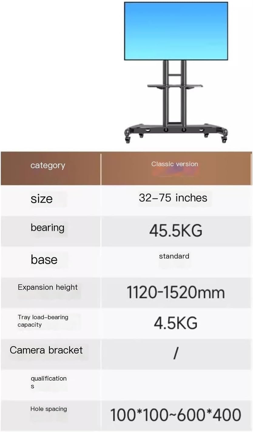 TV cart 32-75 inch Mobile Stand Floor Stand TV cart Mobile car AVA1500-60-1P