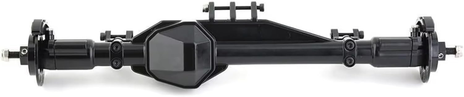 Compatible with Axial for Ryft RBX10 1/10 RC Crawler Car Upgrade Parts Accessories Metal Front and Rear Complete Axle RC Front and Rear Axle(Black,1Set)