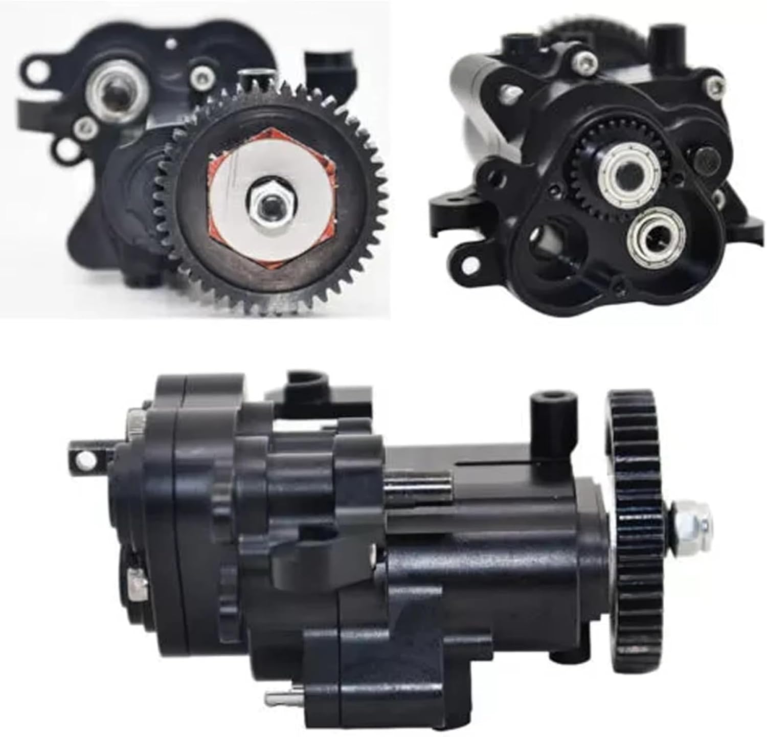 RC Gearboxes For TRX-4 1/10 Metal Gearbox Set RC Crawler Car Upgrade Parts Transmission Case Gears