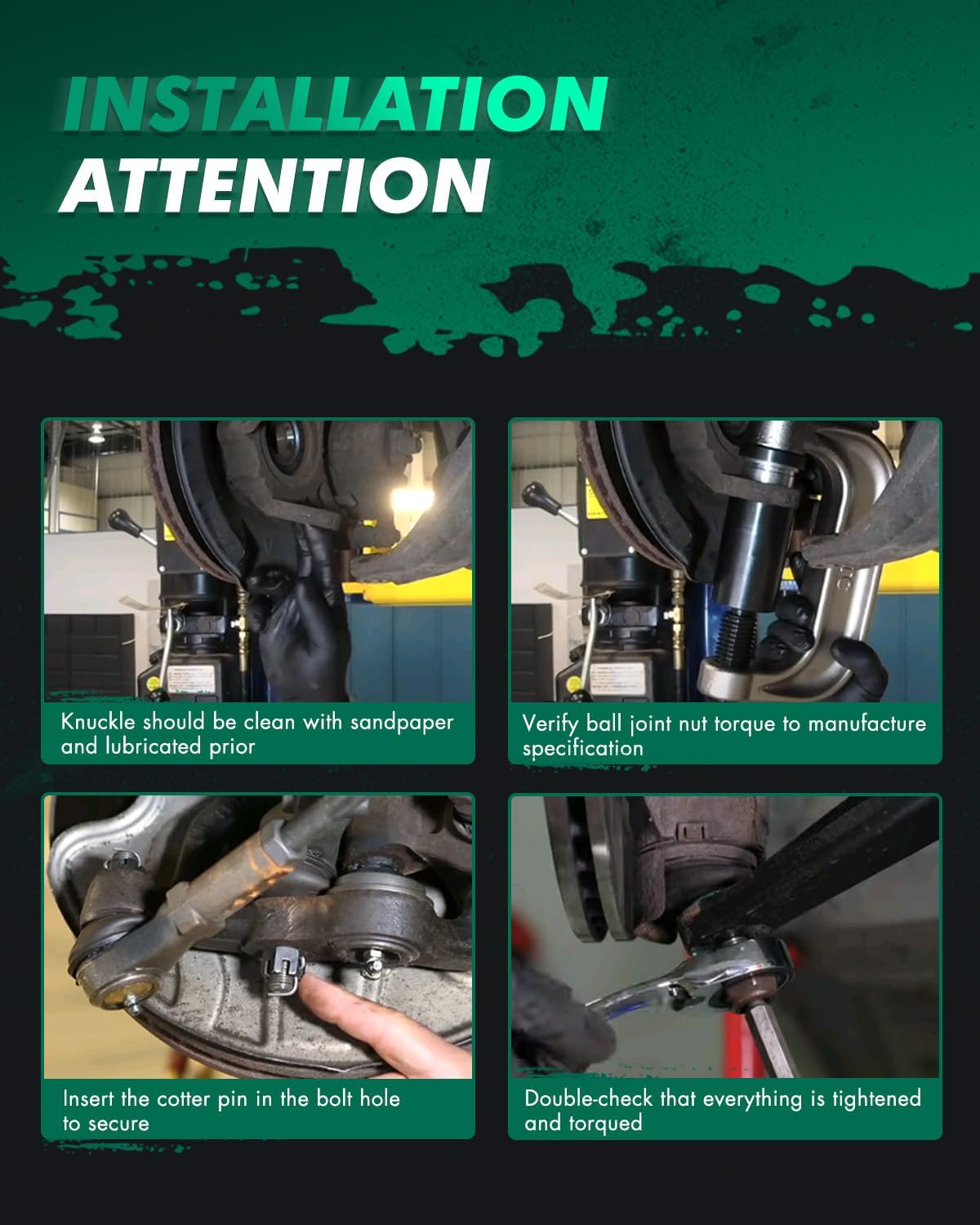 SCITOO 15pcs Front Suspension Kit Idler Arm Pitman Arm Upper Lower Control Arm Tie Rod End Adjusting Sleeve Sway Bar Link for Chevy C1500 & C1500 Suburban Tahoe for GMC C1500