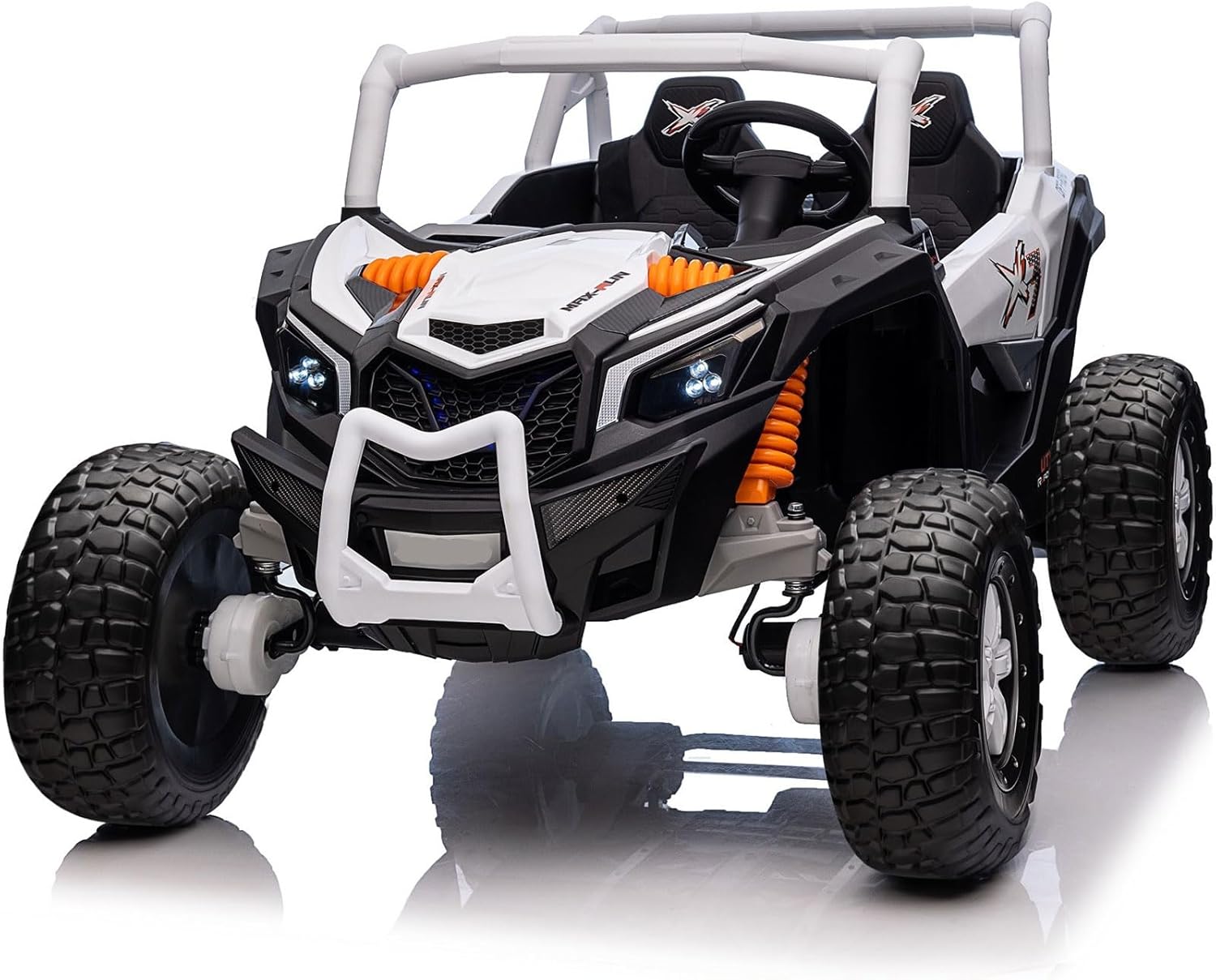 24V 2 Seater Electric Car, 2WD/4WD Ride on UTV with Remote Control, XXXL Load Capacity 200LBS, Ride on Buggy for Kids w/Spring Suspension,Bluetooth