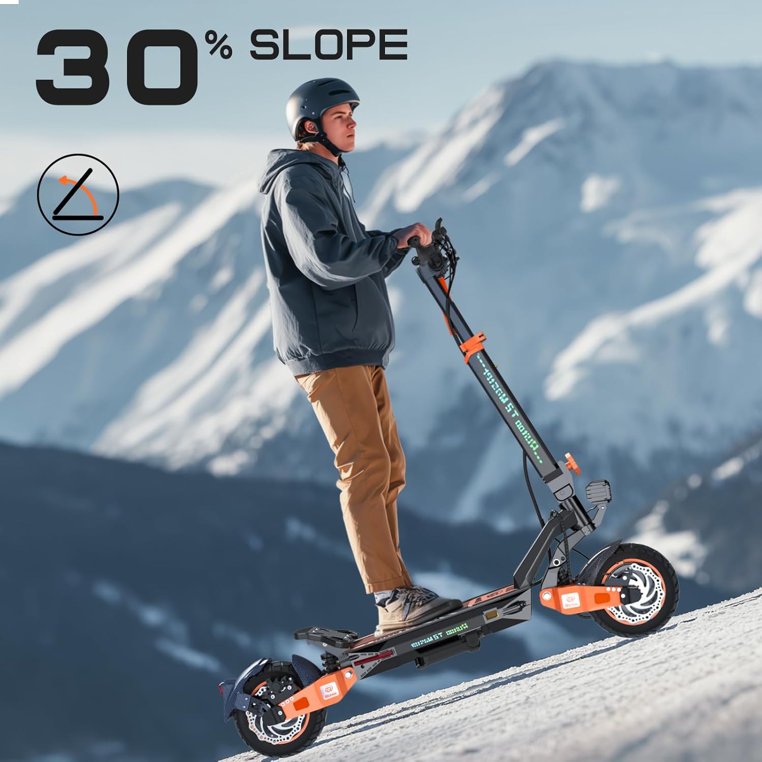 Electric Scooter， Adult Kick Scooter with Off Road Tires & Full Suspension, Foldable E Scooter with 1000W/1600W/3200W Motor Up to 35MPH & 50Miles Range, Adult Electric Scooter with Storage