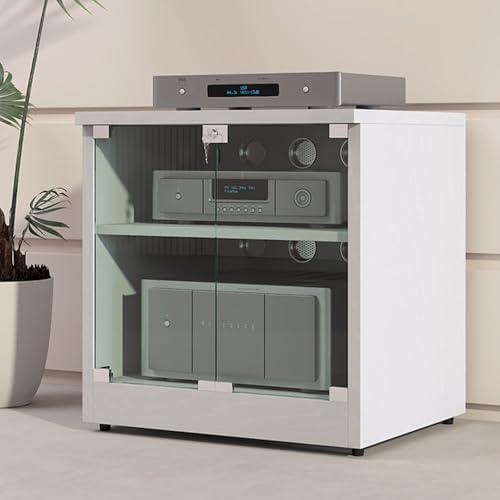 Heavy Duty 2-Tier Stereo Cabinet - Large AV Media Stand