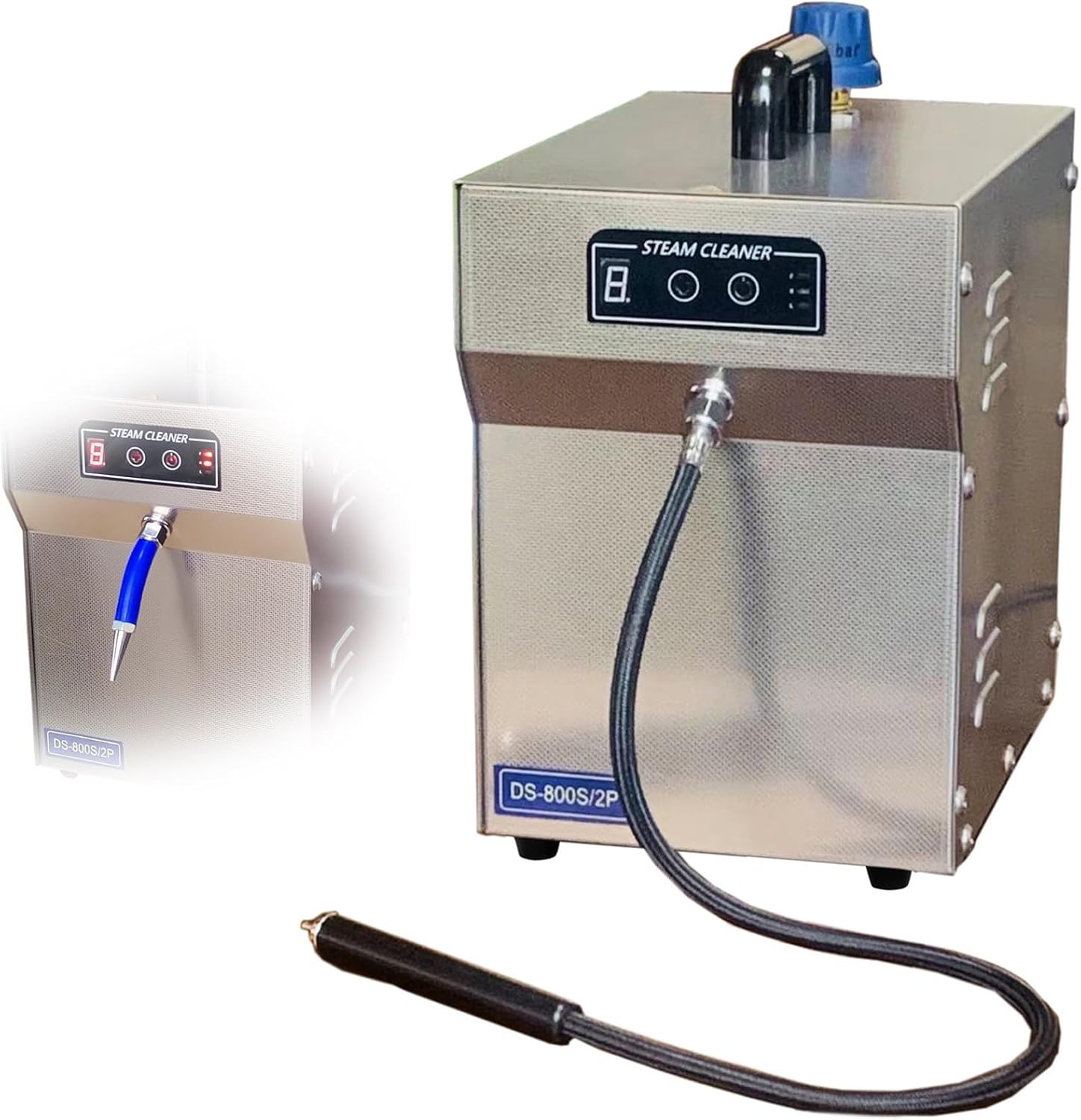 Jewelry Steam Cleaner, 1300W 2L Stainless Steel Jewelry Steam Cleaning Machine, Pressure Adjustable 2-5kg, 135℃ Power Steamer with Water Shortage & Full Water Reminder