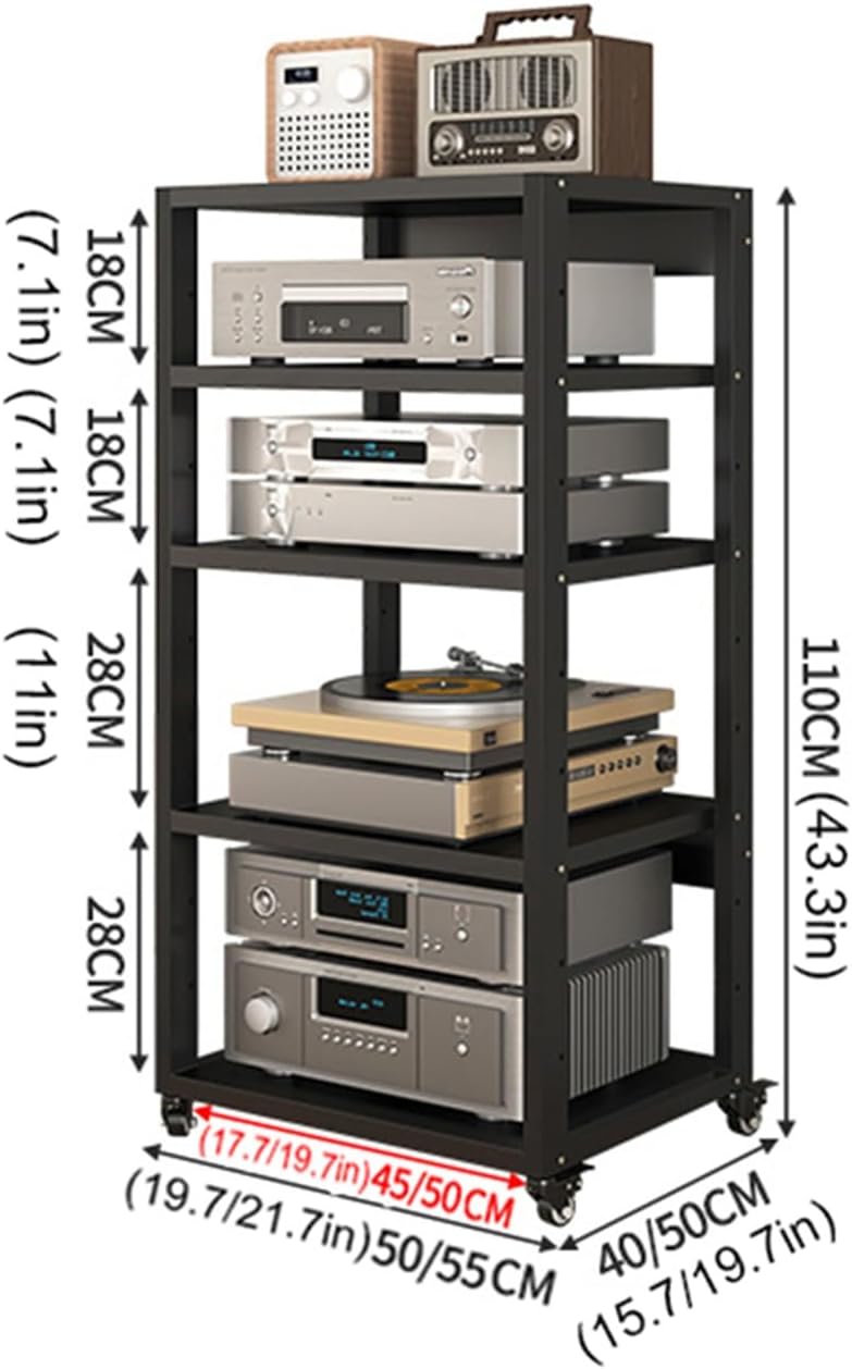 AErosx 5 Tier Media Storage Cabinet
