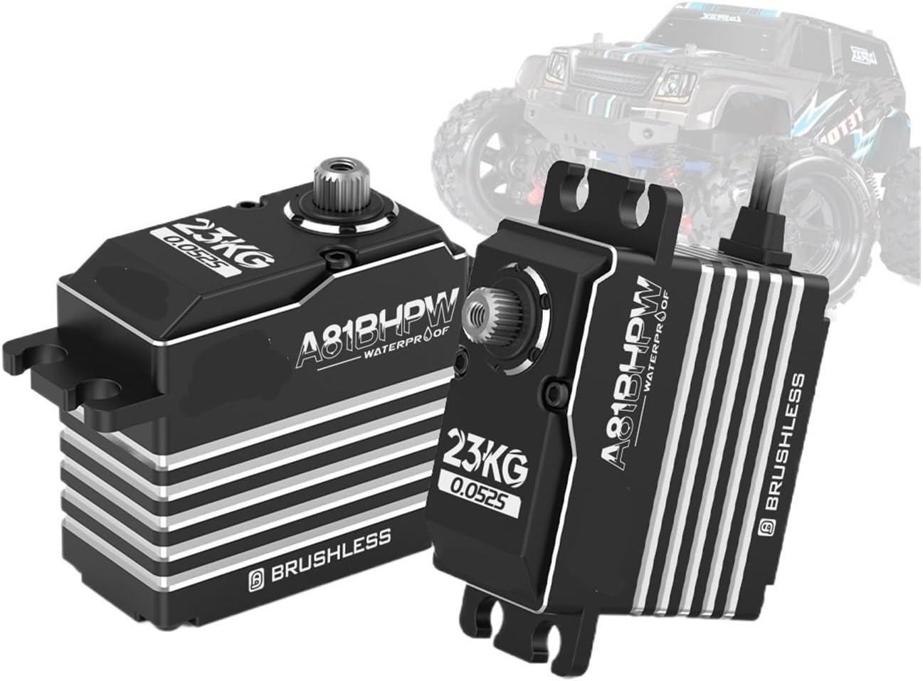 A81BHSW A81BHPW High Speed ​​High Torque 35KG 23KG Programmable Waterproof Brushless Steering Servo Suitable for 1/8(A81BHSW 35kg Set1)