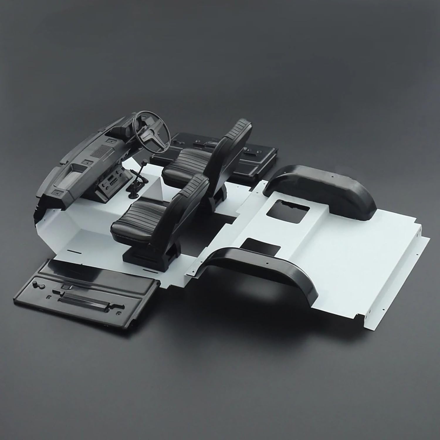 RC Upgrade Accessories for SCX10 for TRX4 for Range for Rover for Axial 1970 1/10 313mm Wheelbase ABS Hard Body Set Instrument Desk for Seat Interior RC Crawler(Interior Set B)