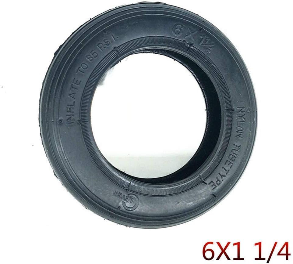 Scooter Replacement Wheels Electric Scooter Tires,6X1 1/4 Explosion-Proof Solid Tires Non-Slip Wear-Resistant Pneumatic Inner and Outer Tires,Suitable for 6-inch Mini Scooters,Ea(B)