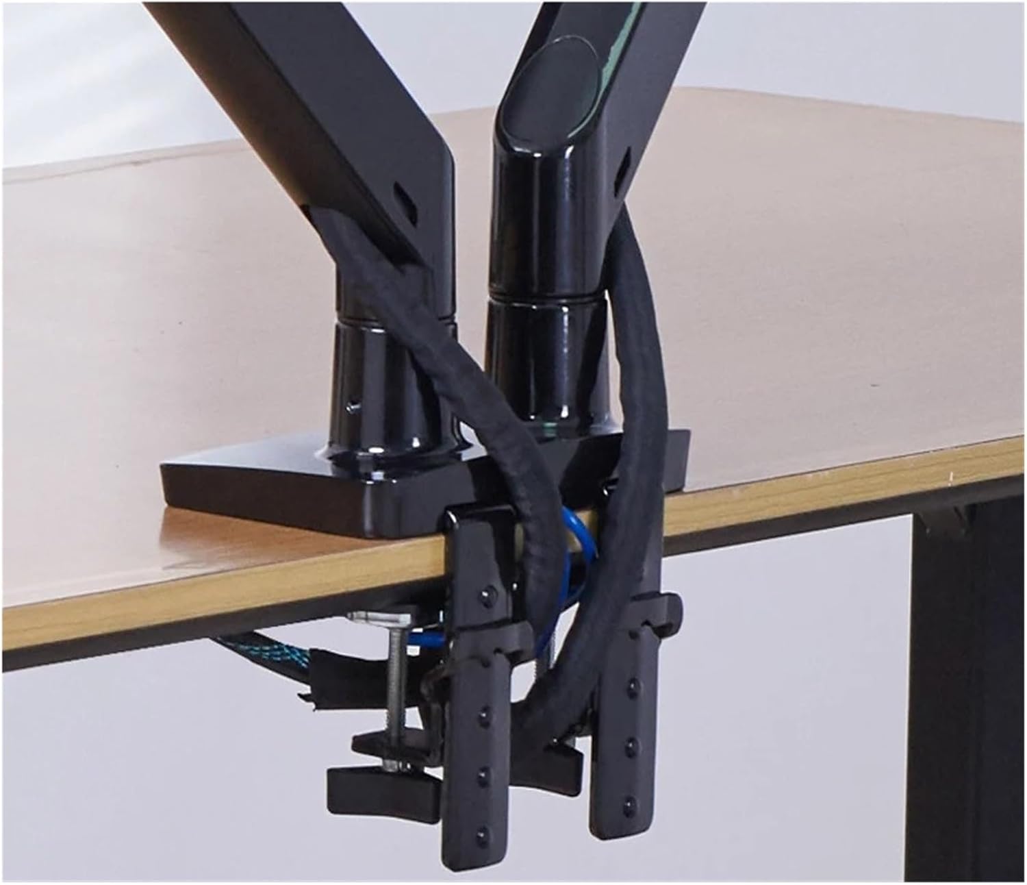 F195A Aluminum 22-32 Inch Dual LED Monitor Stand with Gas Spring Arm(BLACK)