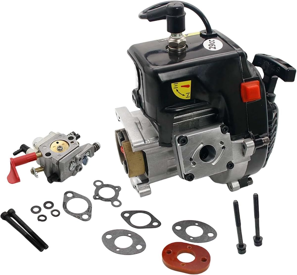 FLMLF 1/5 Remote Control 29CC 9.5HP Reed Case Engines for 1/5 HPI KM ROVAN Baja LT FG QL FID MCD DBXL GoPed RedCat Rc Parts (29CC PRO)