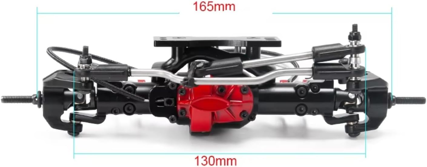 Compatible with D90 TF2 1/10 RC for Rock Crawler Car Upgrade Modification Parts Aluminium Alloy Front Rear Axle Differential Lock RC car Front Rear axle(Front)