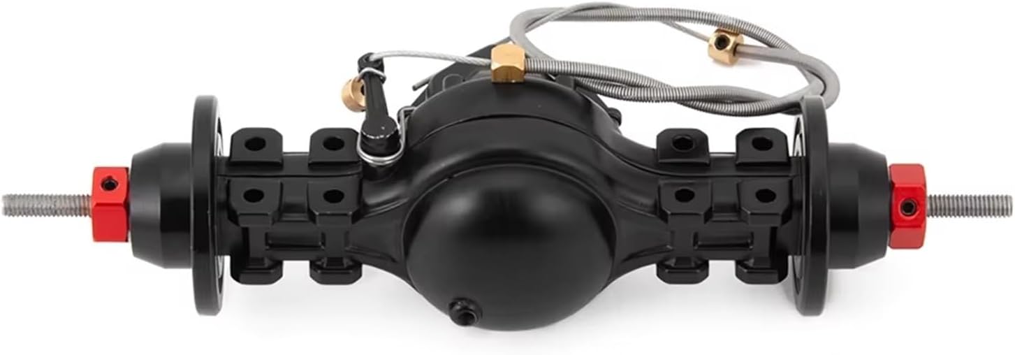 RC Car Accessories Compatible with Tamiya 1/14 RC Truck Tow Upgrade Parts Accessories Axle Metal Alloy Front Rear Differential Axle Built-in Steel Gear(Front and Rear)