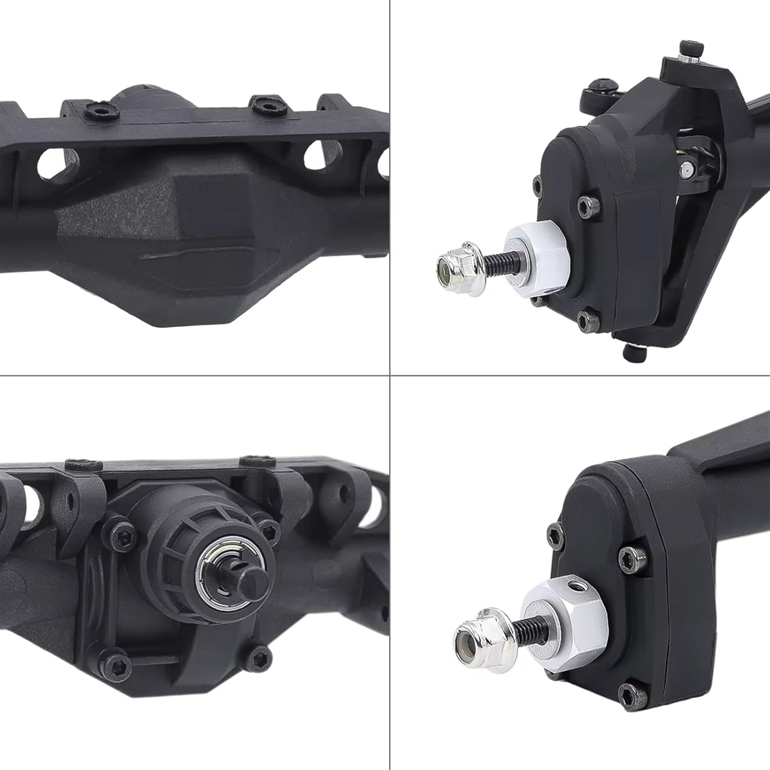 RC Spare Part Compatible with Axial for Capra 1.9 for Unlimited for Trail for UTB for Currie F9 Upgrades Front Rear Portal Axle Set 1/10 RC Crawler Car(Rear and Front)