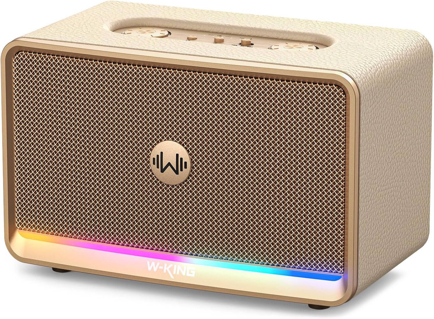 W-KING Bluetooth Home Speaker 210W Max- Retro Wireless Speakers with Rich Bass
