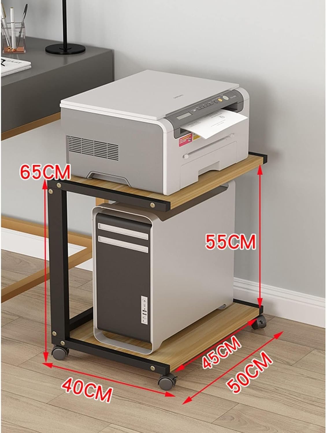 YLQFGUVWK 2-Tier Media Storage Cabinet Open Audio Stand Floor Standing Multifunctional Rack Cabinet for Home/Office/Audio Video/DJ/Theatre (Color : Style-1