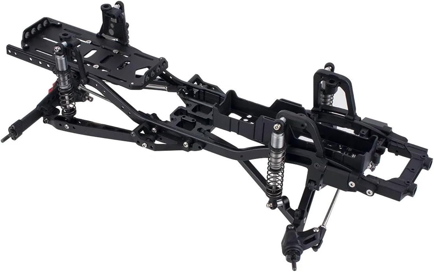 RC Spare Part for Axial for SCX10 I II 90046 90047 Aluminum Twin I-Beam 2WD Pre-Runner Suspension Conversion Kit 1/10 RC Crawler Axle Upgrade Parts(Silver)