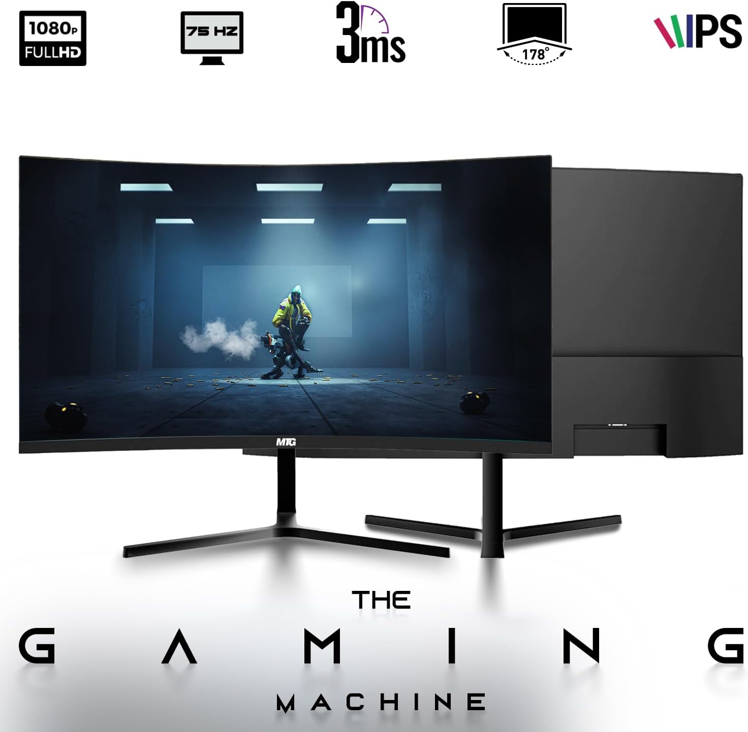 TechMagnet HP G4,Light Dual Premium Gaming Desktop Computer PC,Intel i5 Processor,GT 1030 2GB GDDR5,16GB RAM,512GB SSD,32 Inch Curved Monitor,AI-Enabled RGB KBM,RGB Soundbar,Windows 11(Renewed)