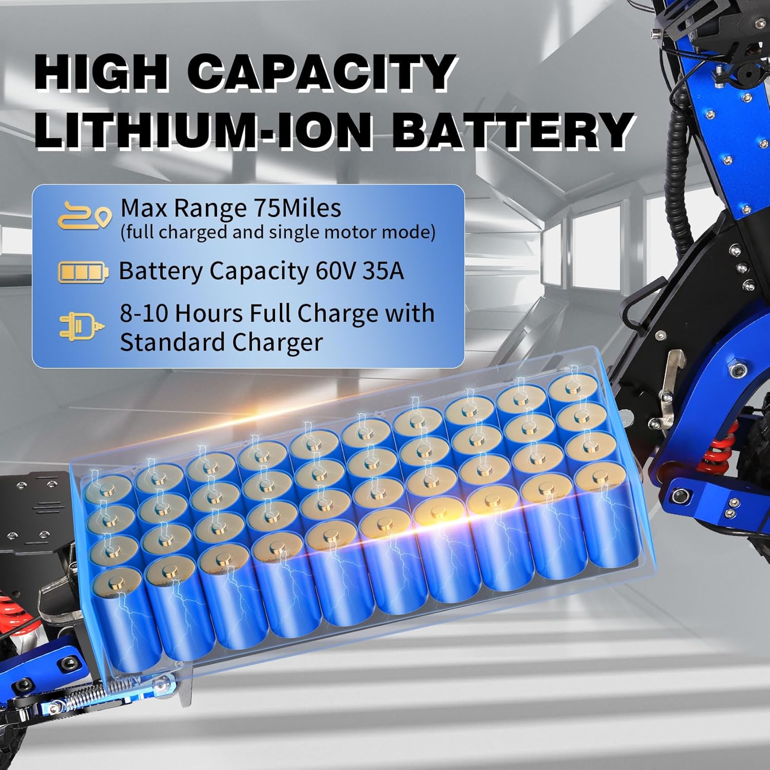 Electric Scooter for Adults 60V 3000W 35Ah Dual Drive 50km/H Foldable 11 Inch Off Road Tires with Seat…