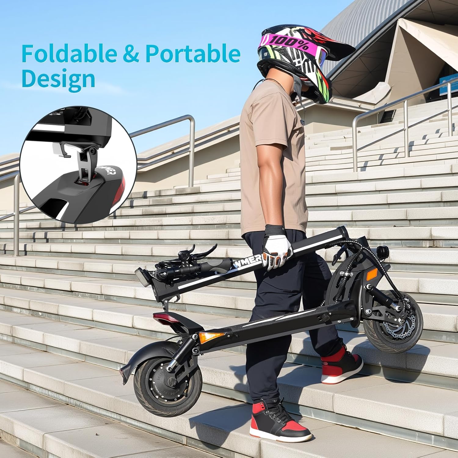 5600W Peak! Electric Scooter: 50MPH Top Speed & Long Range, 60V Dual Motor Off-Road Monster with 10