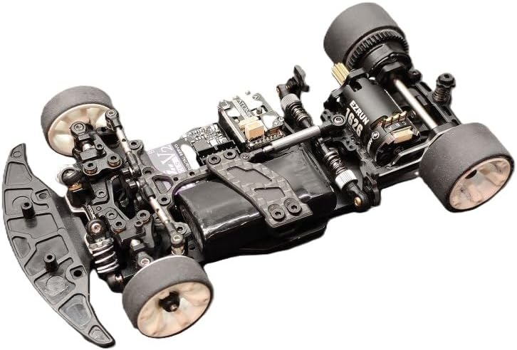 Helidirect Atomic MRX Master Edition Linkless 2WD Chassis Without Bumper & Electronics - Remote Control Car, RC Racing Car 1/28 Scale 2WD Unassembled Chassis Kit (MRXME-KIT)