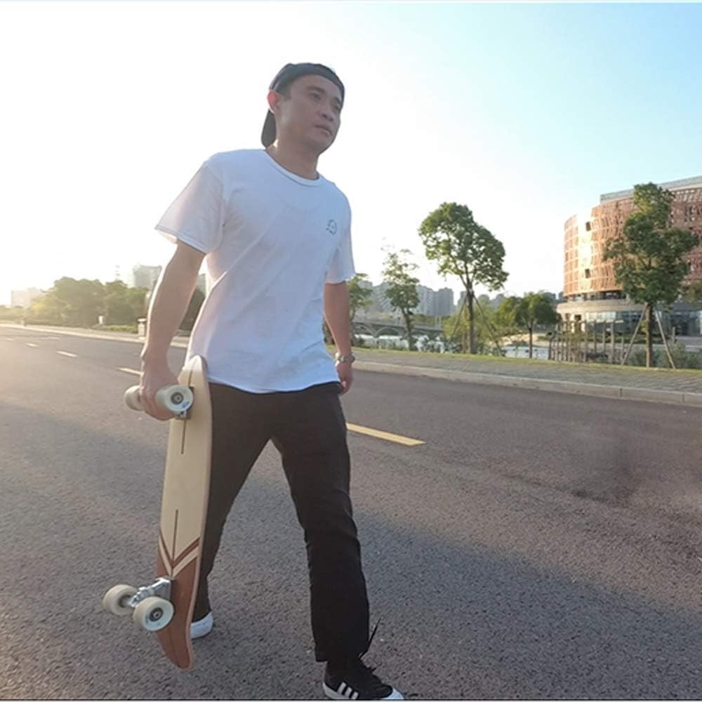 Complete Cruiser Carving Skateboard 73×20cm Double Kick 7 Layer Canadian Maple Wood Adult Tricks Skate Board for Beginner for Teens Adults Beginners Girls Boys Kids (C)