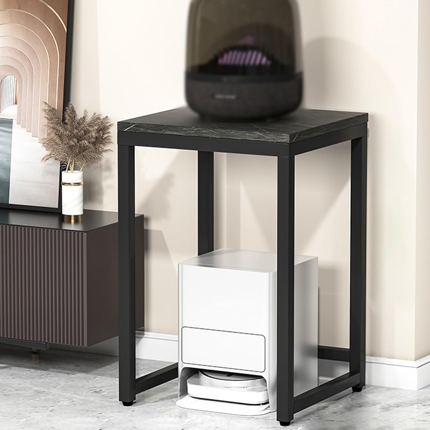 Portable Game Console Stand - Audio Rack & Media Storage Shelf for Projectors & Entertainment Systems - Ideal for Living Rooms & Gaming Rooms (Black