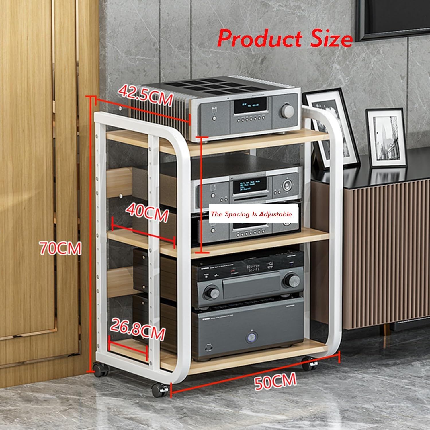 YLQFGUVWK 3-Tier AV Media Stand Corner Stand Stereo Audio Rack Tower Perfectly Fits DVD Player for Home/Office (Color : Style 3