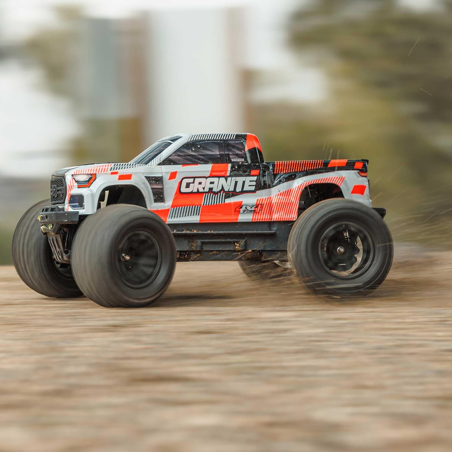 ARRMA RC Truck 1/10 Granite 4X4 RTR Brushed Monster Truck, Orange, RTR (Battery and Charger Not Included) ARA4202V4T3
