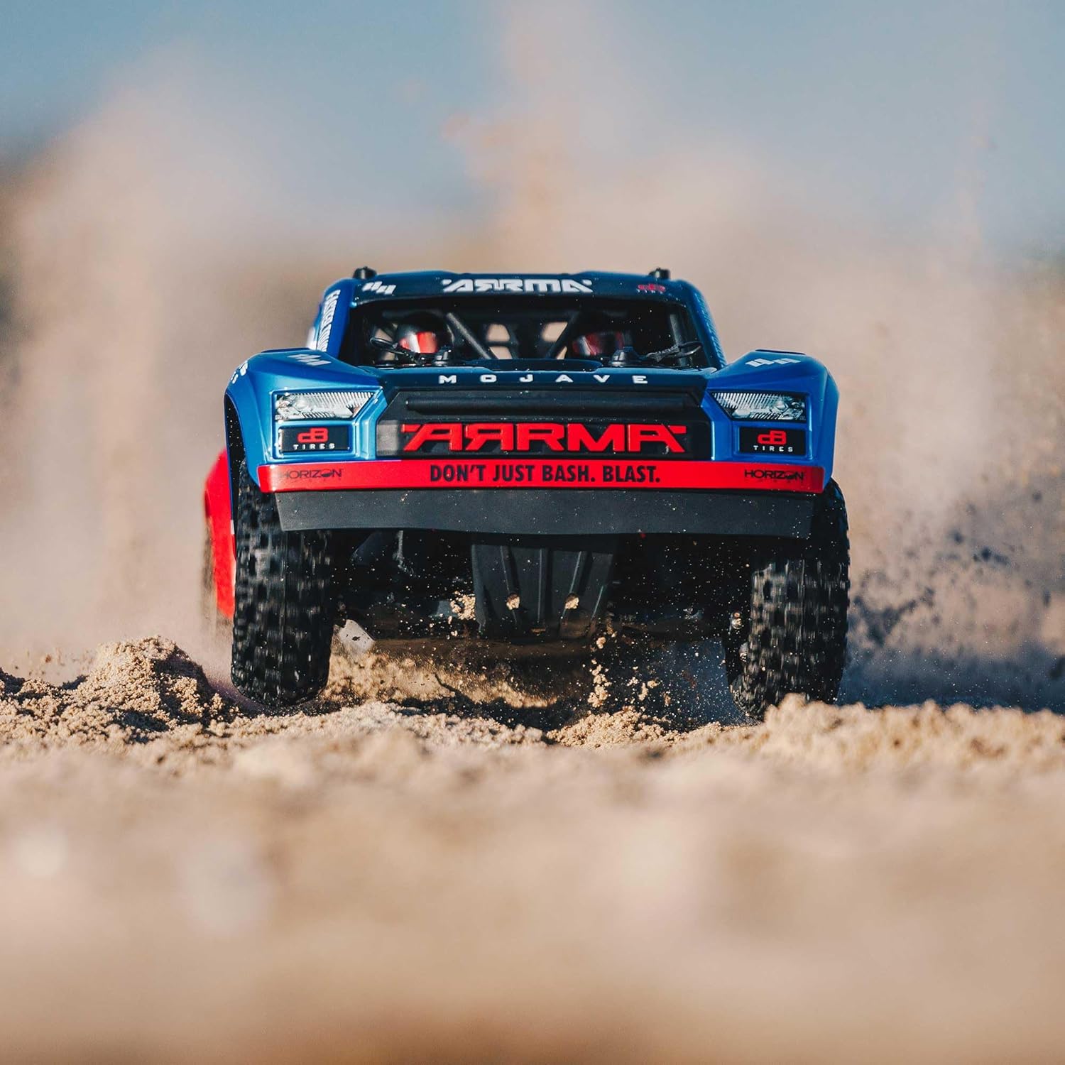 ARRMA Mojave RC Truck 4X4 4S BLX 1/8th Scale Desert Truck RTR (Battery and Charger Not Included) Blue/Red ARA4404T2