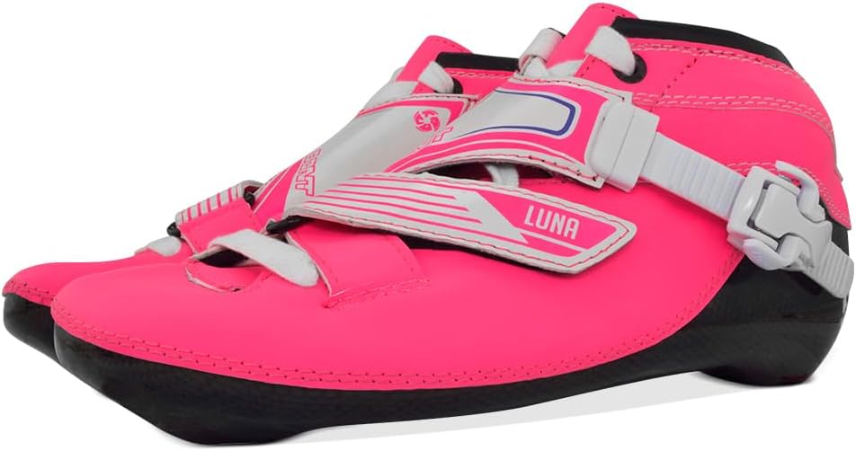 Bont Inline Speed Skating Racing Package - Luna Skate Boot + 2PF 6061 Frame + Elemental Wheels + ABEC7 Bearings - Youth - Boys - Girls - Men - Women