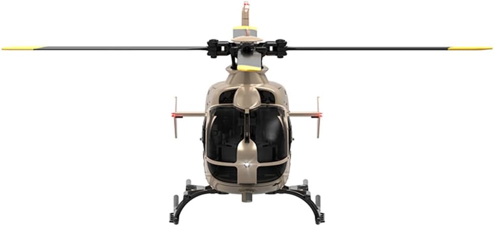 RC ERA 1/36 Scale C123 EC135 RC Helicopter, 2.4G 6CH Single-Rotor Gyroscopic Flying Aircraft Model for Adult | Altitude Hold, One-Key Takeoff/Landing (4PCS Battery/Champagne Gold)