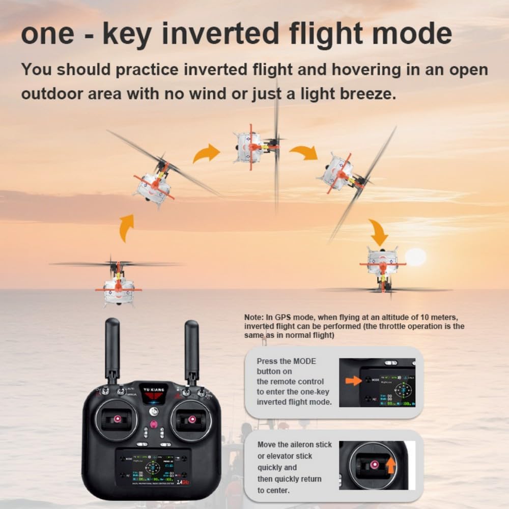 Hanll F07S GPS UH-1 Huey Professional-Grade RC Helicopter – Dual Brushless Motors, GPS & Optical Flow Positioning, Altitude Hold, 8CH HD Display Transmitter, Type-C Charging, for Adults