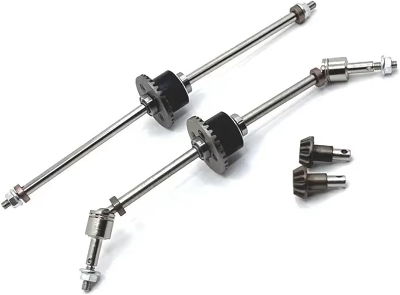 RC Front Rear Drive Axle Compatible with MN128 MN86 G500 1/12 Remote Control Car Spare Parts Metal Upgrade Front and Rear Axles Differential Assembly(Black)