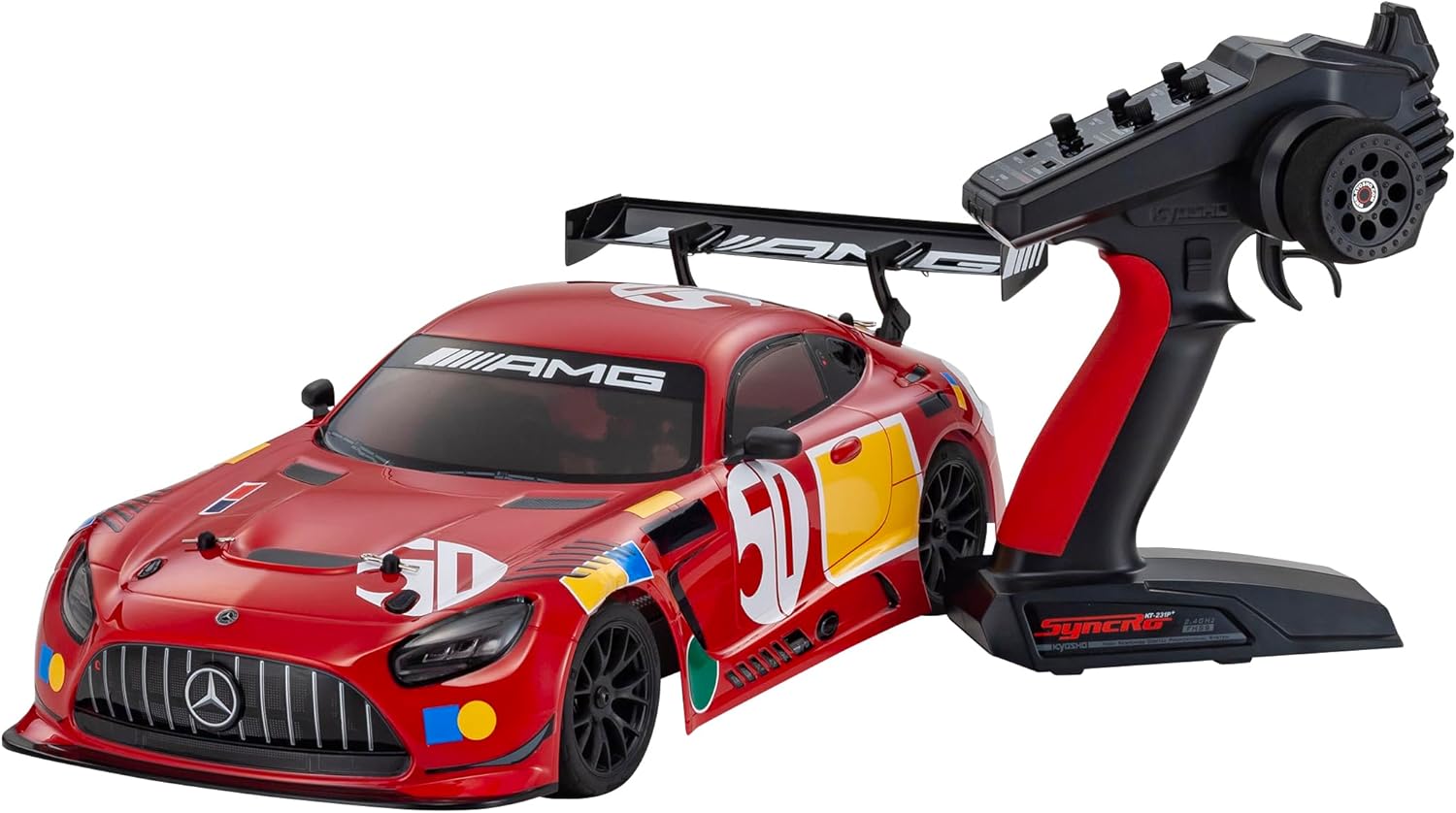 Kyosho America 34424T2 1/10 Fazer Mk2 2020 Mercedes Amg Gt3 50 Year Legend of Sp, White