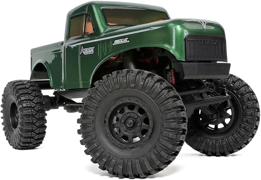 Redcat Racing Ascent 18 Brushless RC Rock Crawler – 4WD 1/18 RC Crawler with Portal Axles, High Steer Geometry, Waterproof ESC, LiPo Battery, RTR Hobby Grade RC Truck 4x4 - Green