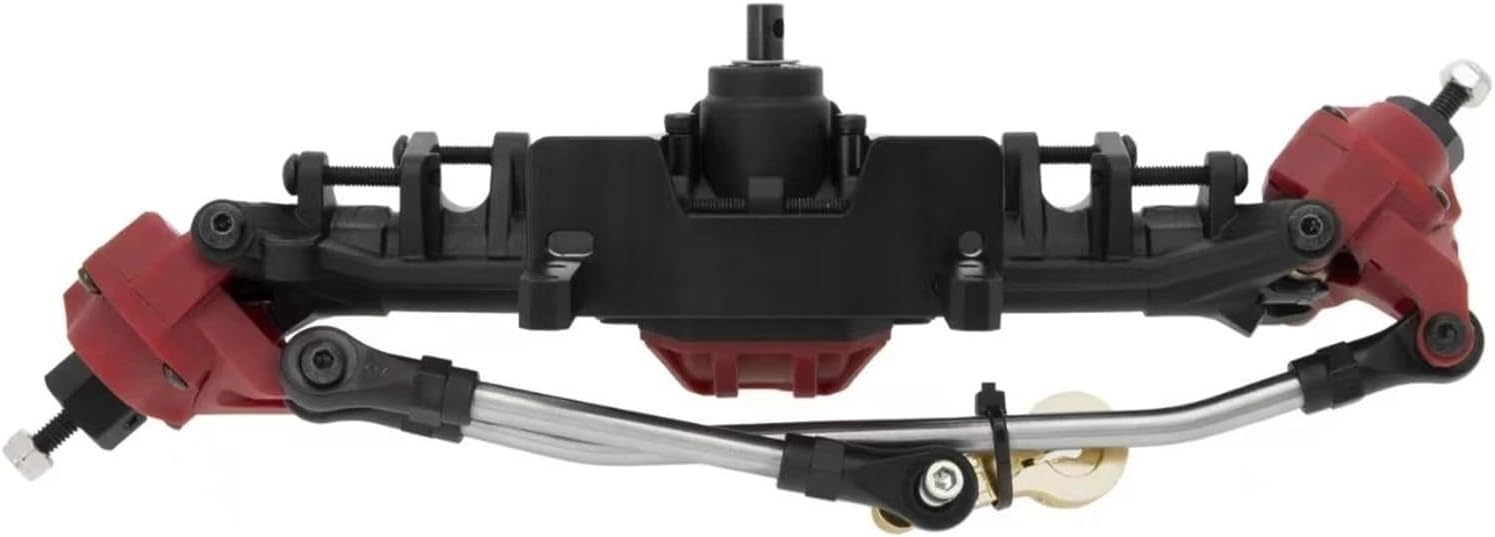 RC Car Upgrade Parts for Axial for SCX10 II 1/10 RC Crawler Car Upgrade Portal Axles Front Rear Axle with Steel Gears Metal Bearings Modified Parts(Red)