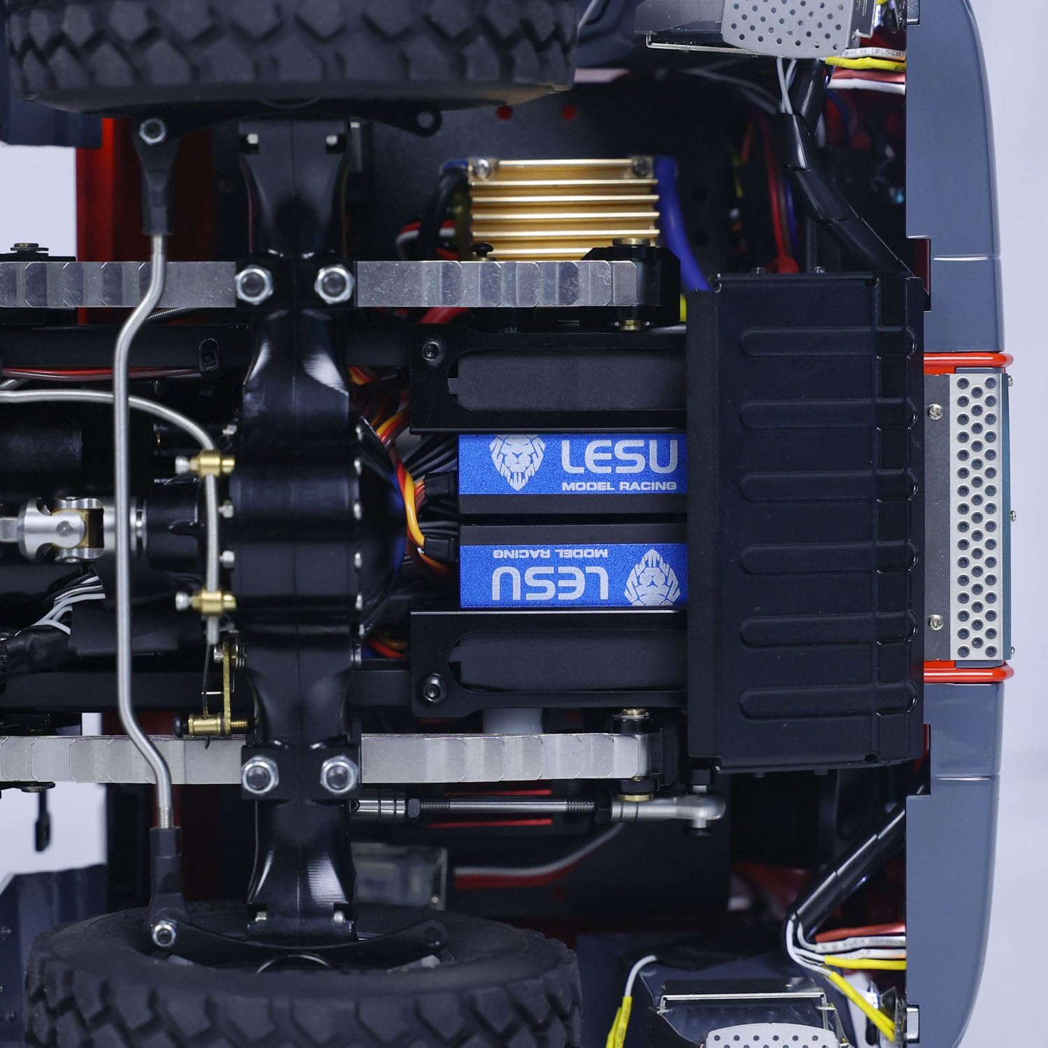 LESU 1/14 8x8 Metal Hydraulic RC Full Dump Truck RTR Remote Control Tipper Cars 2-Speed Transmission Lock Differential LED Light Sound System Motor Servo ESC