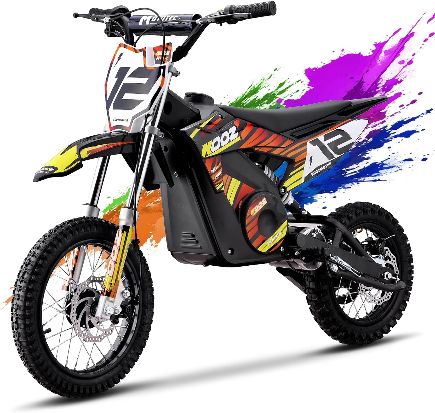 KOOZ HP112E 36V Kids Electric Dirt Bike, Electric Motorcycle with 1000W Motor | 15-Mile Range &3 Speed Modes for Ages 8-14 (Orange)