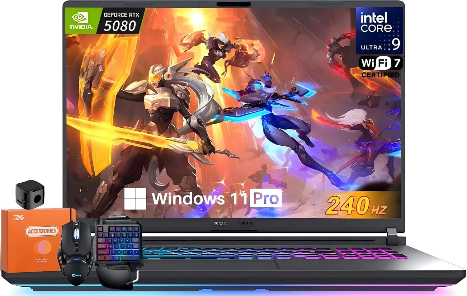 ASUS ROG Strix G18 Gaming Laptop 2025, GeForce RTX 5080 16GB DDR7, Intel Ultra 9 275HX, 18