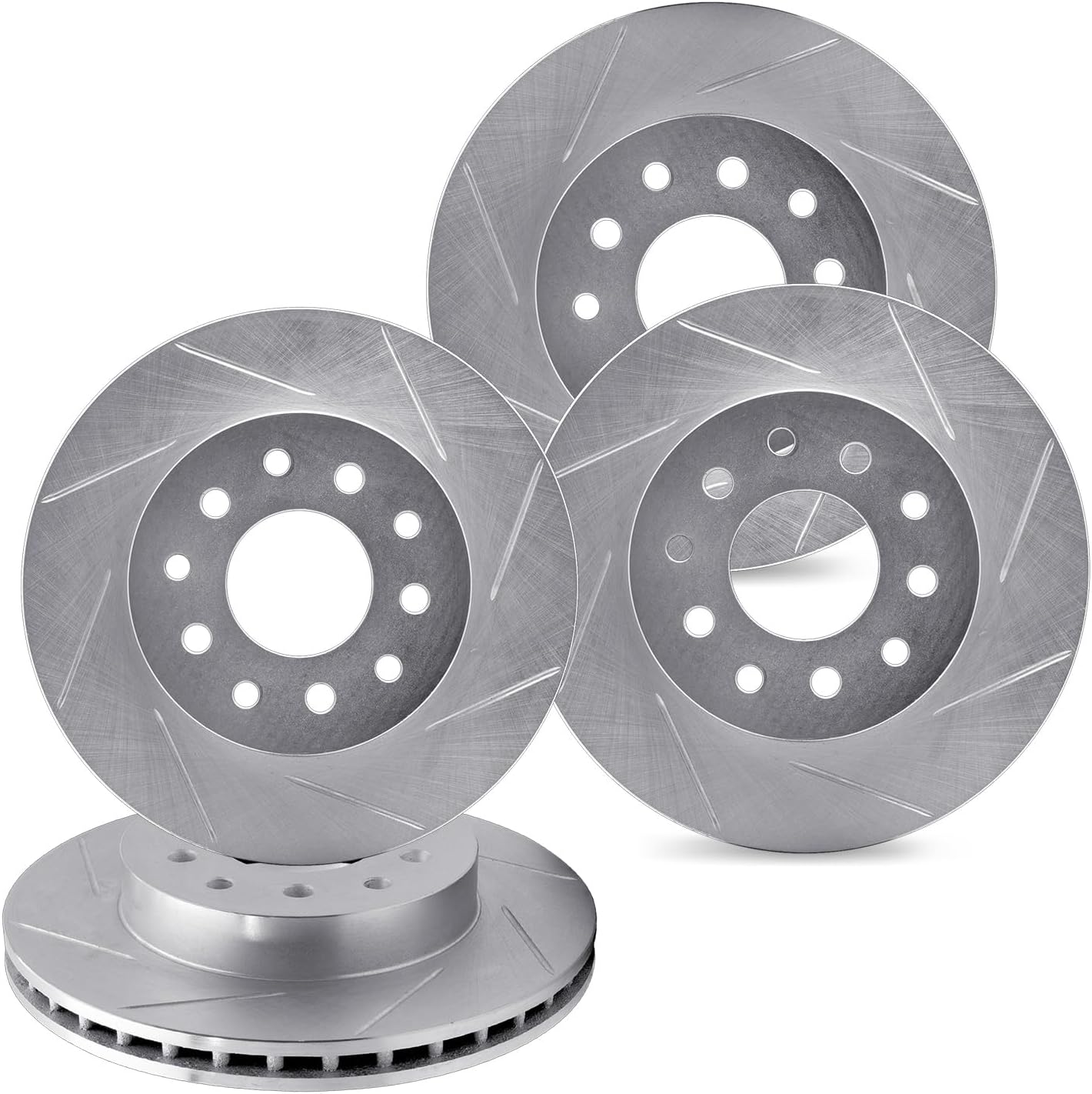 R1 Concepts Front and Rear Brake Rotors For 2016-2020 Lexus GS, 2015-2022 Lexus RC F| Slotted Disc Brake Rotors| Brakes and Rotors Brakes and Rotors