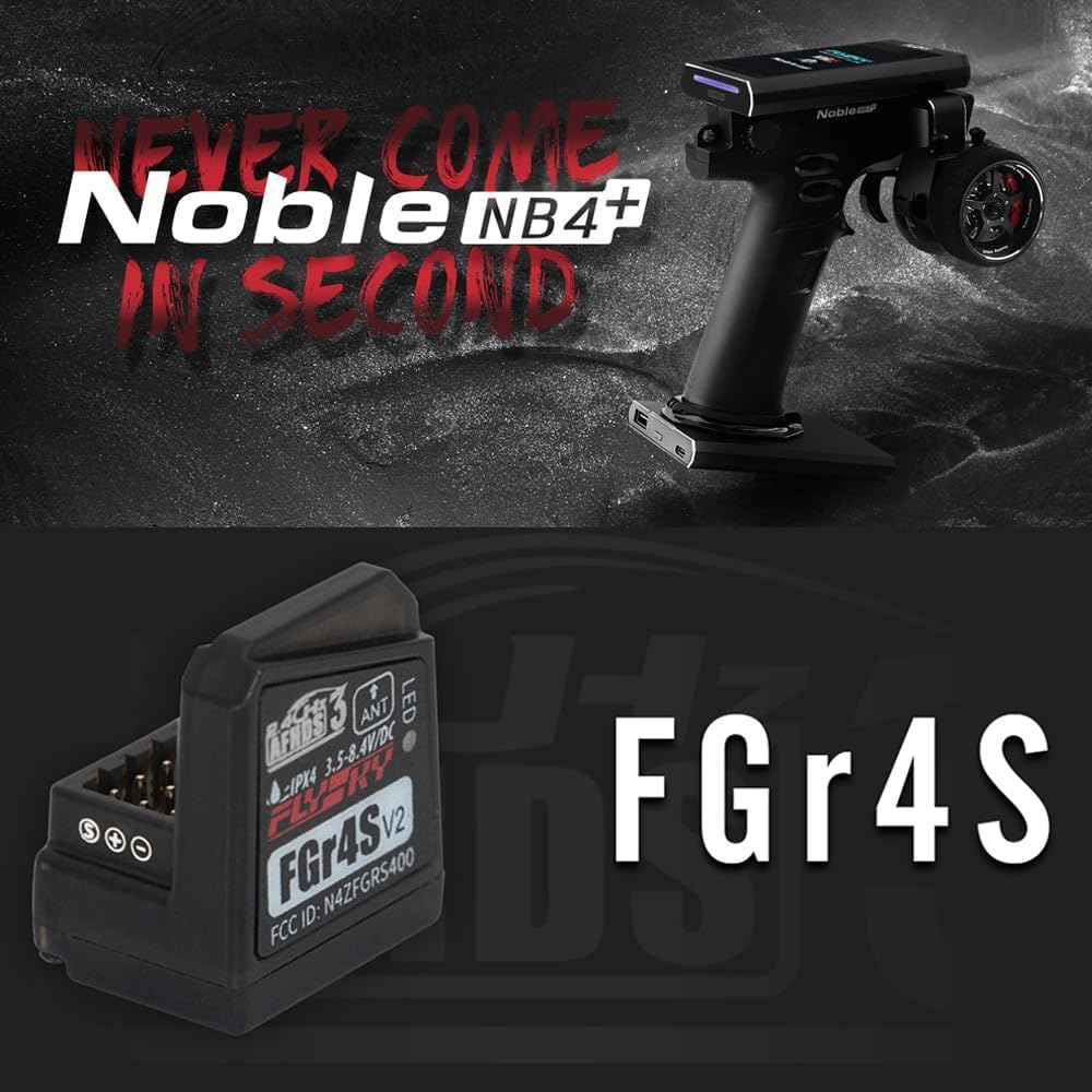 GoolRC Flysky Noble NB4+ 2.4GHz 8CH Radio Transmitter with FGr4S V2 Receiver for RC Car Boat