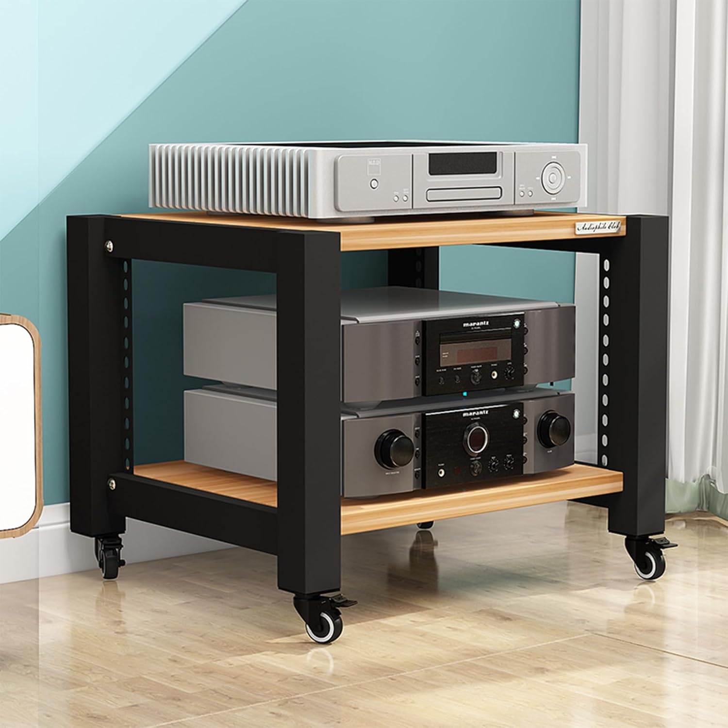 THNSAWX Media Stand with Adjustable Shelves