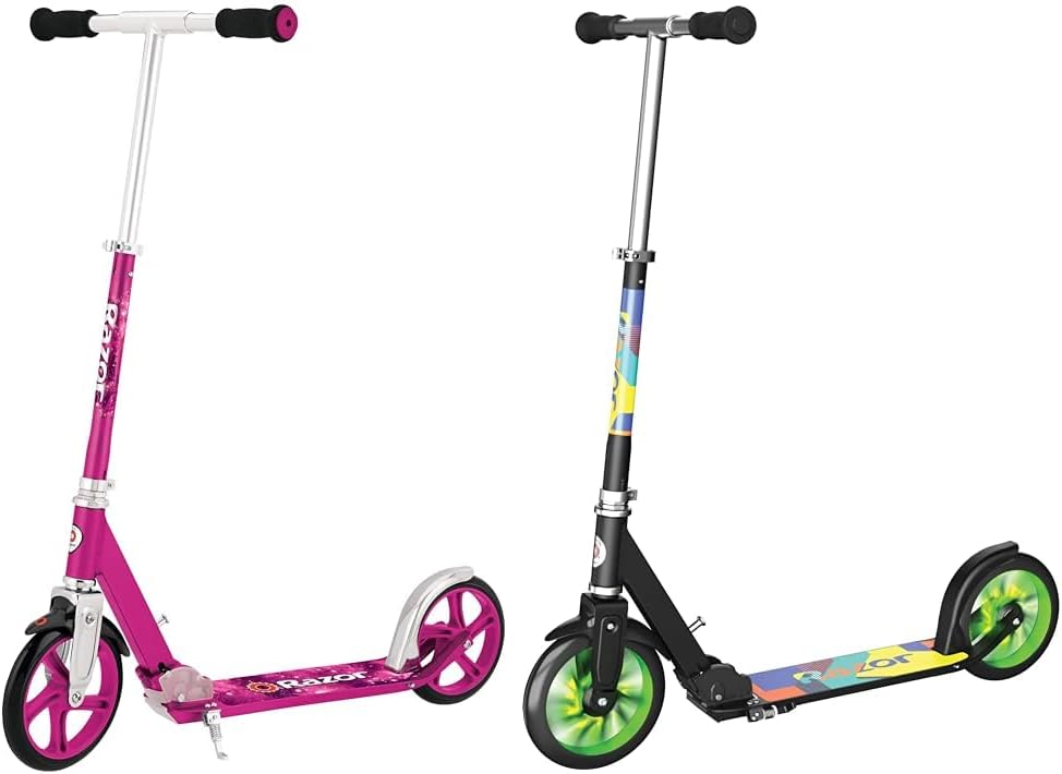 Razor A5 LUX Kick Scooter - Pink - FFP,38.6 Inch & A5 Lux Kick Scooter for Kids Ages 8+ - 8