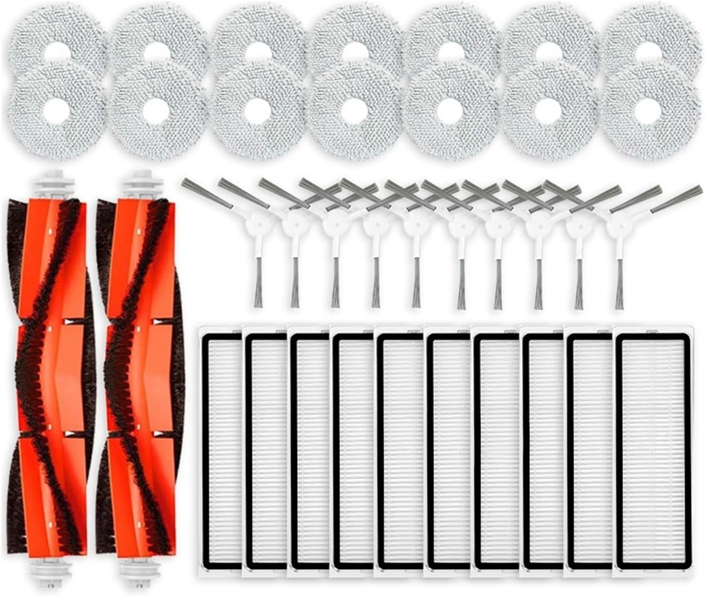 Compatible Compatible With Xiaomi Robot Vacuum S10+ / S10 Plus B105 Spare Parts Accessories Main Side Brush Hepa Filter Mop Rag Cloth(Beige)