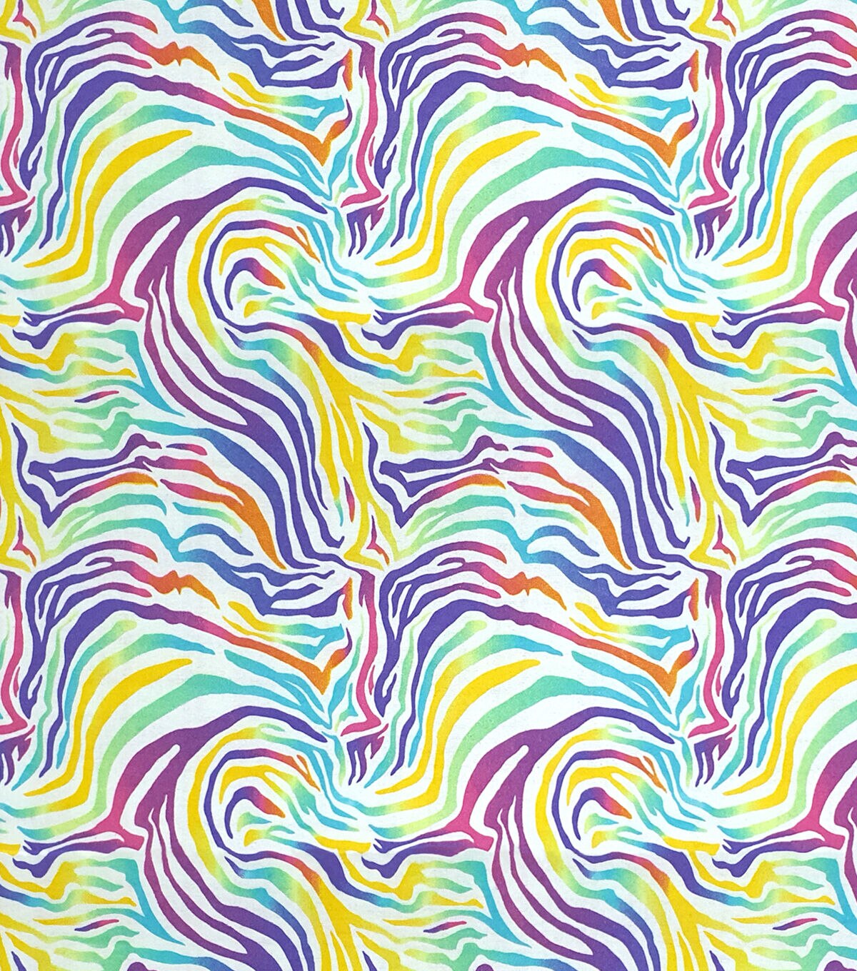 Rainbow Zebra Super Snuggle Flannel Fabric