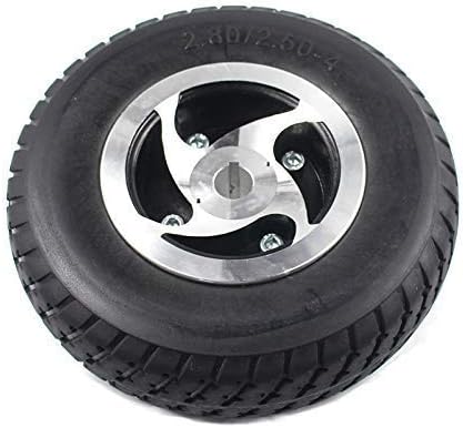 9'' Solid Tire Wheel 2.80/2.50-4 Non-Inflatable Tyre+ Keyway Type Hub for Gas/Electric Scooter ATV Elderly Mobility Scooter,Safe and Comfort,