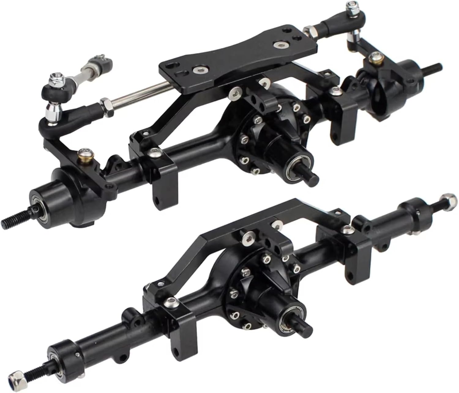 RC Axle Models For Yota II D90 1:10 Aluminum Alloy Front Rear Complete Axle CNC Machined RC Crawler Upgrade Parts Model Accessory Reapir(1set)